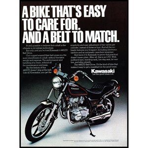 1981 Kawasaki 440LTD Motorcycle Cruiser Vintage Print Ad Street Bike Wall Art